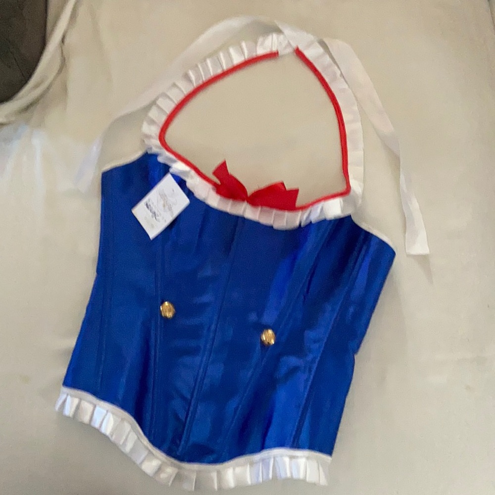 Beautiful brand new corset red white & blue. Costume